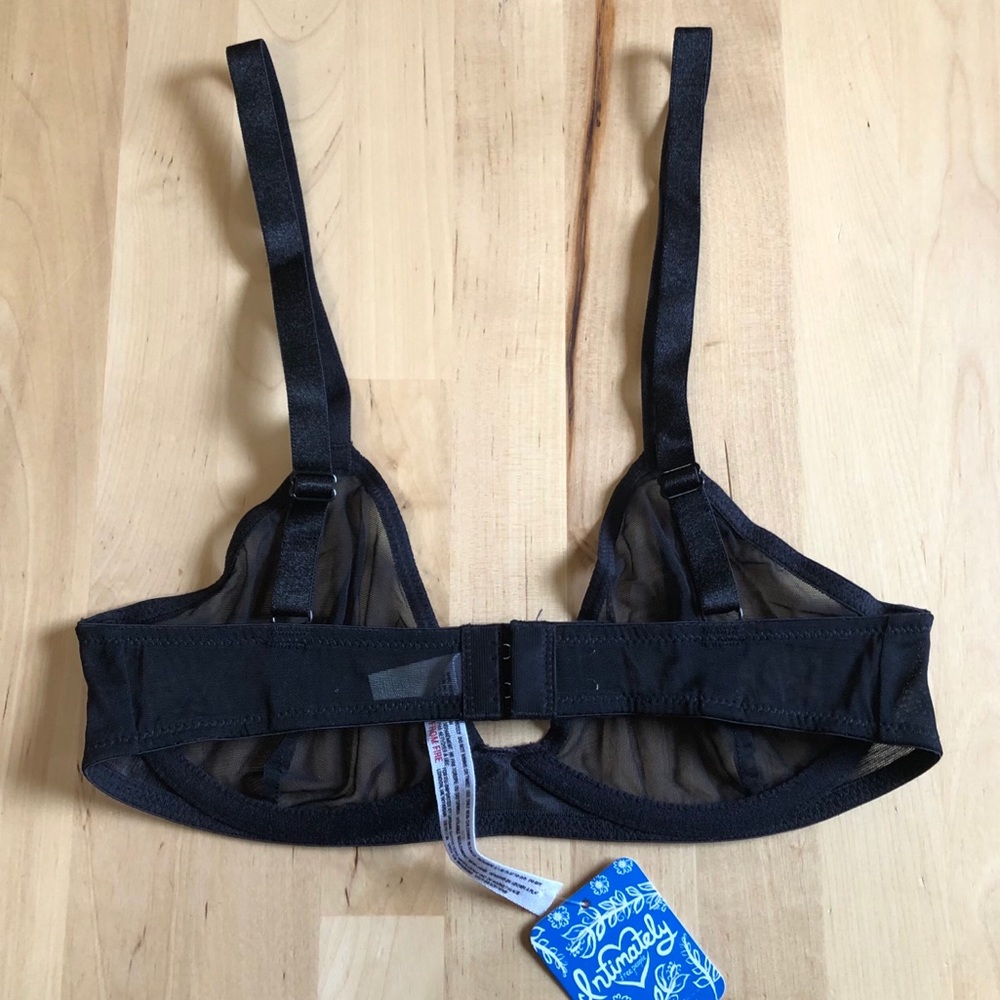 Free People Black Vex Mesh Triangle Underwire Bra - Picture 5 of 9